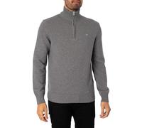 GANT Men's Casual Cotton Halfzip Pullover, Dark Grey Blend, M