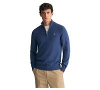 Men's GANT Mens Casual Cotton Half Zip Jumper - Navy - Size: 44/Regular