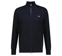 GANT Men's Casual Cotton Zip Cardigan, Black, XL