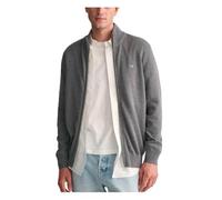 Gant for man. 8030164 Casual cotton cardigan with grey zip fastening (3XL), Long sleeve