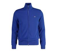 GANT Men's Casual Cotton Zip Cardigan Sweater, Rich Blue, L