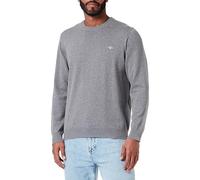 GANT Men's Classic Cotton C-Neck Pullover, Black, 4XL