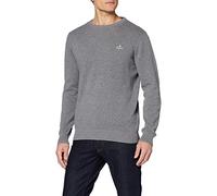 GANT Men's 8030561-92-XS Classic Cotton C-Neck, Dark Grey Melange, XS