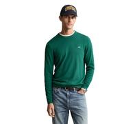 GANT Men's Classic Cotton C-Neck Pullover Sweater, Deep Forest Green, XXL
