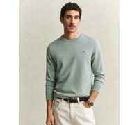 GANT Mens Classic Cotton Crew Neck Jumper - 10 Ceramic Grey - 10 Ceramic Grey - XL