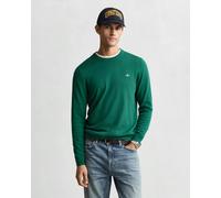 GANT Mens Classic Cotton Crew Neck Jumper - 373 Deep Forest Green - 373 Deep Forest Green - M
