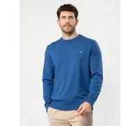 GANT Mens Classic Cotton Crew Neck Jumper - 407 Rich Blue - 407 Rich Blue - L