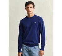 GANT Mens Classic Cotton Crew Neck Jumper - 432 Rich Navy - 432 Rich Navy - M
