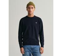 GANT Mens Classic Cotton Crew Neck Jumper - 433 Evening Blue - 433 Evening Blue - XXXL