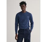 GANT Mens Classic Cotton Crew Neck Jumper - 902 Dark Jeansblue Melange