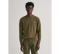 Gant Mens Classic Cotton Crewneck Sweatshirt in Green - Size Small