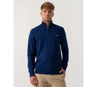 GANT Mens Classic Cotton Half Zip Jumper - 432 Rich Navy - 432 Rich Navy - M