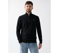 GANT Mens Classic Cotton Half Zip Jumper - 5 Black - 5 Black - XXL