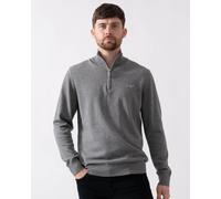 GANT Mens Classic Cotton Half Zip Jumper - 92 Dark Grey Melange