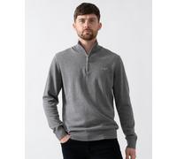 GANT Mens Classic Cotton Half Zip Jumper - 92 Dark Grey Melange - 92 Dark Grey Melange - M