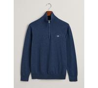 Gant Mens Classic Cotton Half zip Jumper - Dark Blue - Size 2XL