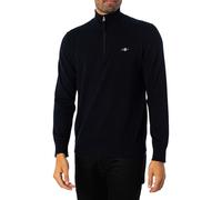 GANT Men's Classic Cotton Half Zip Knit, Blue