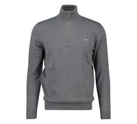 GANT Men's Classic Cotton Half Zip Pullover Sweater, Dark Grey Blend, XXL