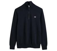 GANT Men's Classic Cotton Halfzip Sweater, Evening Blue, XL