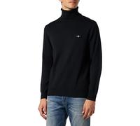 GANT Men's Classic Cotton Scooter Neck Sweater , Black,L