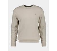 GANT Mens Classic Cotton Shield Logo Crew Neck Jumper - 215 Clay Beige