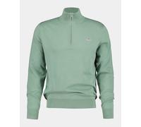 GANT Mens Classic Cotton Shield Logo Half Zip Jumper - 308 Surplus Mint