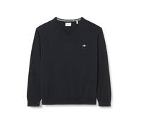 GANT Men's Classic Cotton V-Neck Pullover, Evening Blue, 4XL