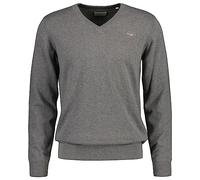GANT Men's Classic Cotton V-Neck Sweater, Dark Grey Blend, XXXXXL