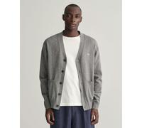 Gant Mens Classic Cotton V Neck Sweatshirt - Grey - Grey - 3XL