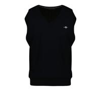 GANT Men's Classic Cotton Vest Sweater, Evening Blue, L