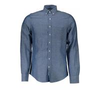 Gant Mens Classic Fit Oxford Shirt Long Sleeve - Blue Cotton - Size Small