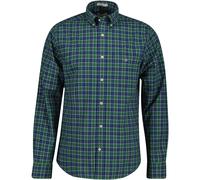 Gant Mens Classic Poplin Check Forest Gre Long Sleeve