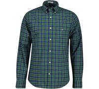 GANT Mens Classic Poplin Check Forest Gre Long Sleeve Shirt Forest Green S
