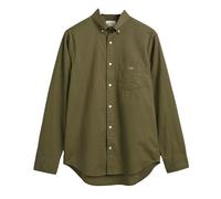 Gant Mens Classic Poplin Regular Shirt - Khaki Green - S - Khaki Green