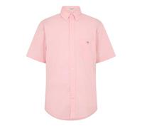 GANT Mens Classic Poplin Short Sleeve Shirt Washed Pink 666 M