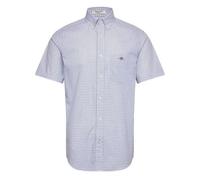 GANT Mens College Blue Regular Fit Classic Poplin Check Shirt