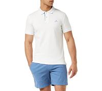 Gant Men's Contrast Collar Pique Ss Rugger Polo Shirt, Off-White (Eggshell 113), Large