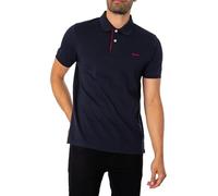 GANT Mens Contrast Pique Short Sleeve Polo Shirt Blue XL