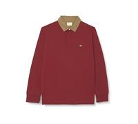 GANT Men's Cord Collar Heavy Rugger Polo Shirt, red, M