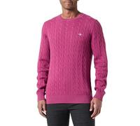 GANT Men's Cotton Cable C-Neck Sweater, Pale Syren, 4XL