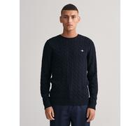 GANT Mens Cotton Cable Knit Crew Neck Jumper