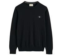 GANT Mens Cotton Crew Neck Sweater - Black 005 - S