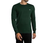 GANT Mens Cotton Crew Neck Sweater - Green 374 - M