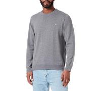 GANT Mens Cotton Crew Neck Sweater - Grey Melange092 - XL