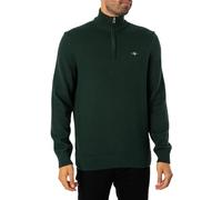 Men's GANT Mens Casual Cotton Half Zip Jumper - Green