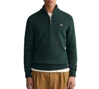 GANT Mens Tartan Green Casual Cotton Half Zip Sweatshirt