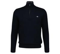 Classic Cotton Half Zip Knit Evening Blue S