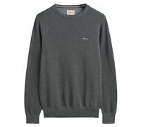 GANT Men's Cotton Pique C-neck Pullover Sweater , Dark Grey Blend,XL