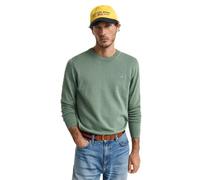 GANT Men's Cotton Pique C-Neck Pullover Sweater, Kalamata Green, M