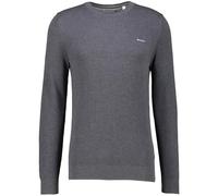 GANT Men's Cotton Pique C-Neck Sweater, Antracite Melange, S